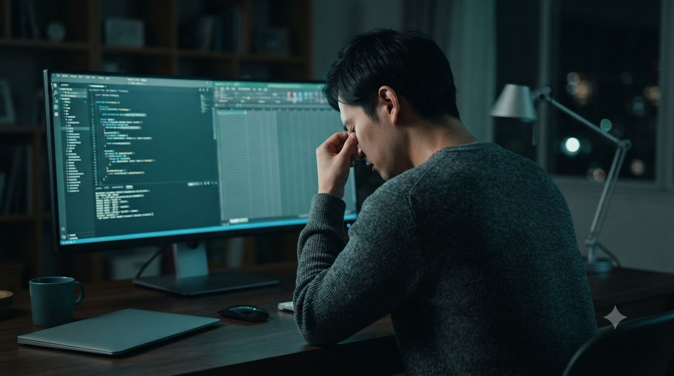 在宅ワークでの眼精疲労