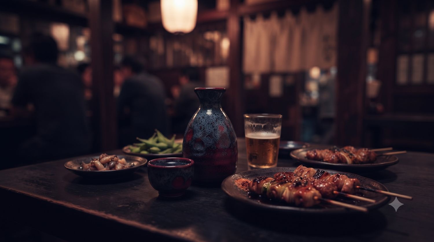 接待の場で日本酒やビールを重ねる夜