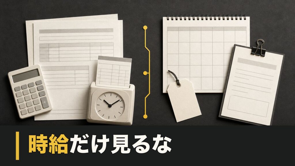 最低賃金改定を時給だけでなく全体点検するイメージ
