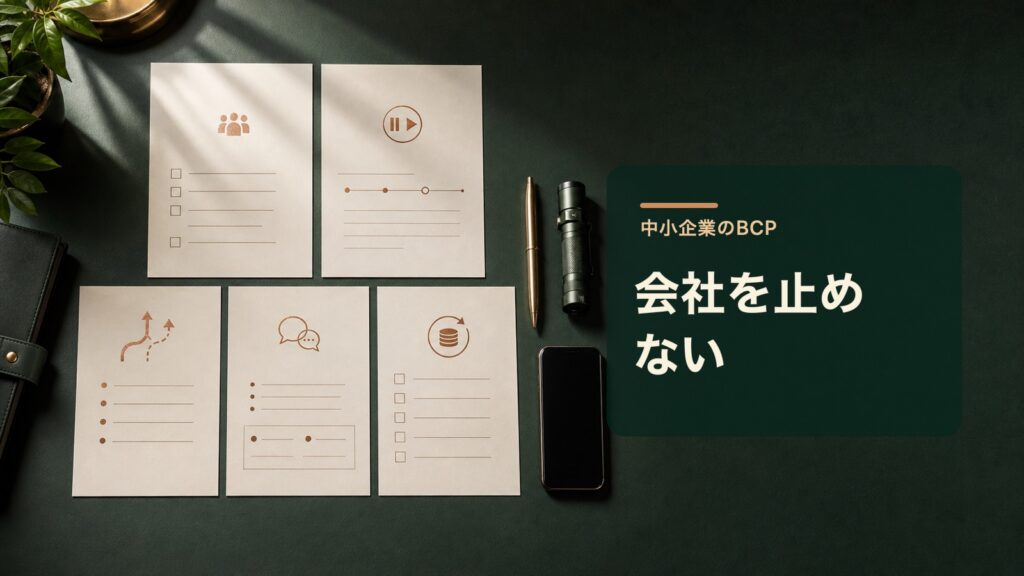 中小企業のBCP・会社を止めない5枚