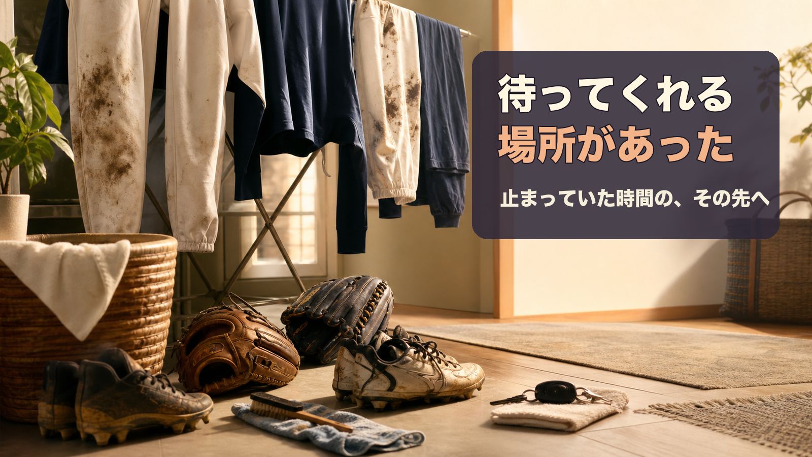 部活動への復帰で戻ってきた洗濯・送迎・野球道具の手入れを象徴する家庭の朝（イメージ）