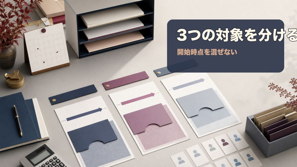 社会保険の適用拡大を三つの対象に分けて確認するイメージ